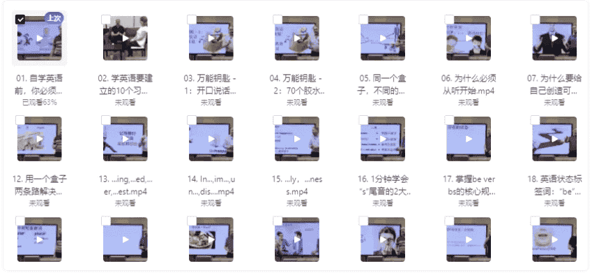 6个月零基础学会英语,很不一样的自学英语课程 【3.4GB】