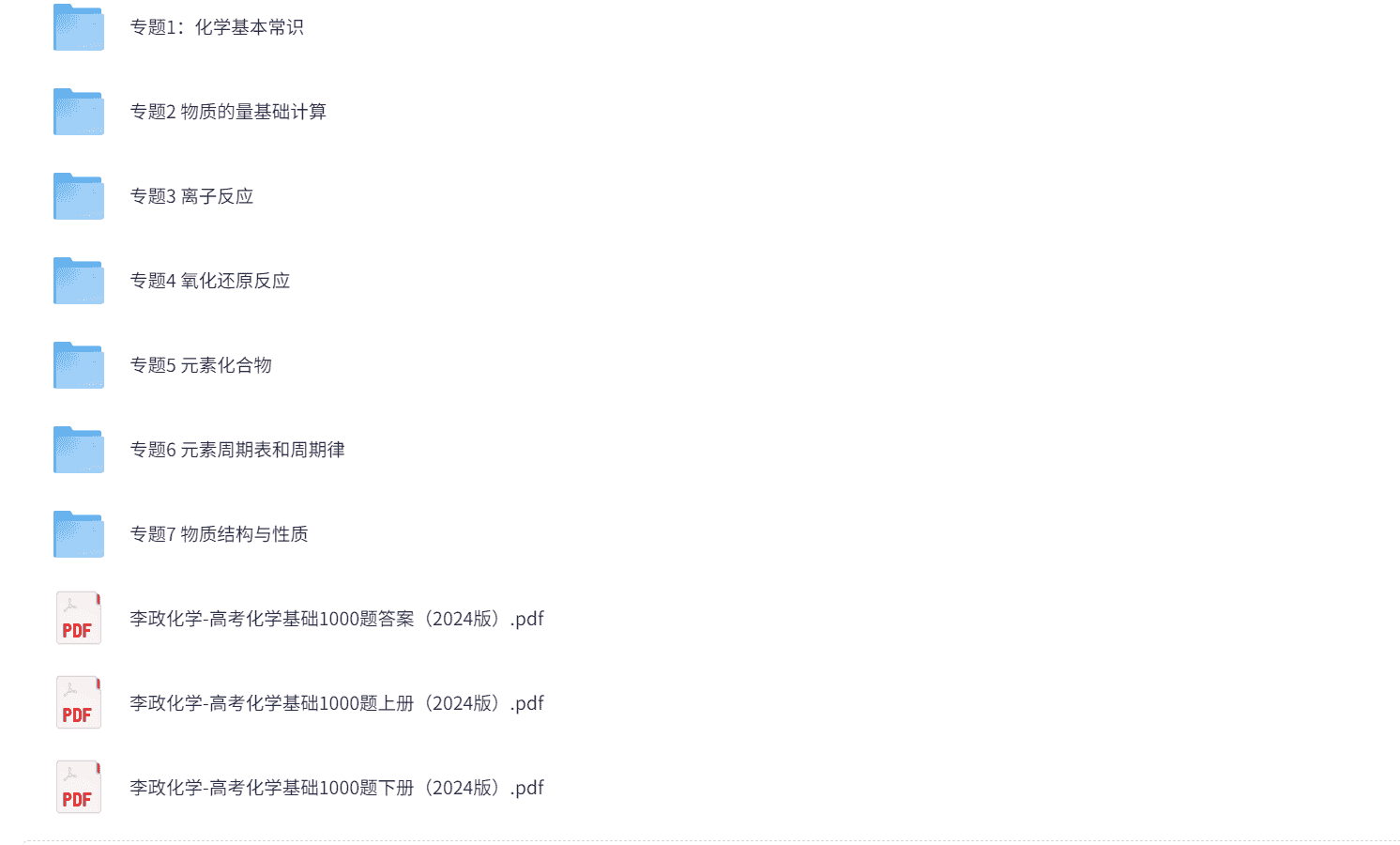 李政化学-高考化学基础1000题 6G